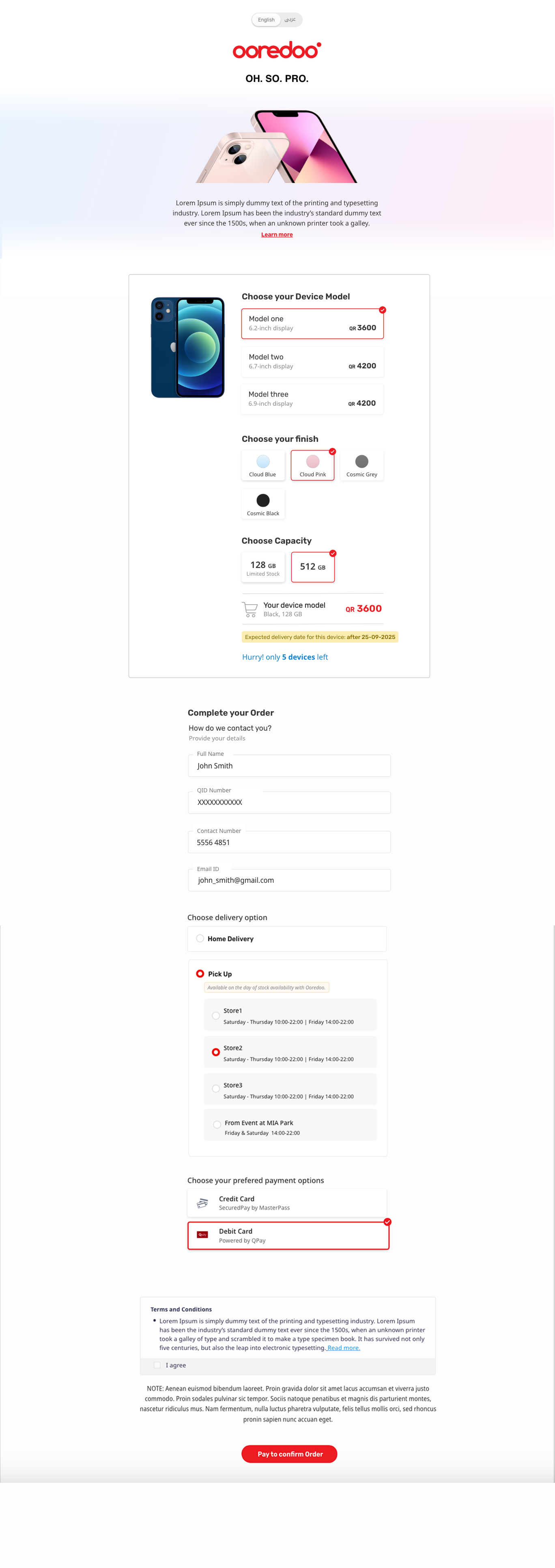 Full pre-order page