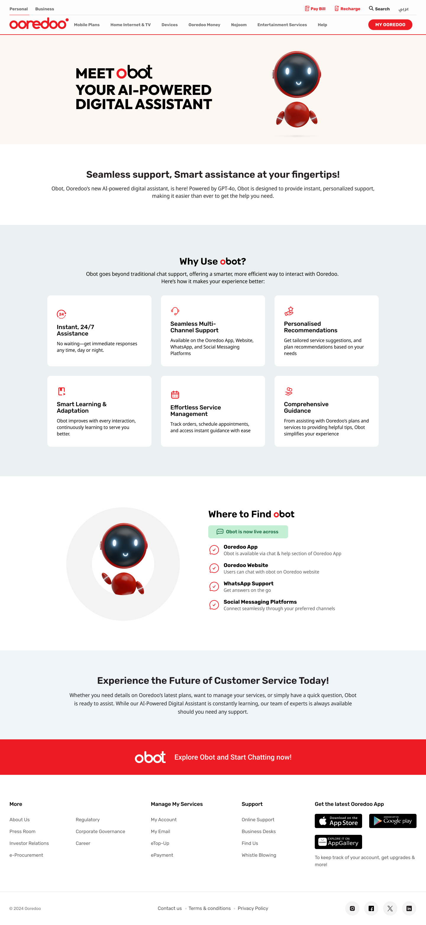 Services page